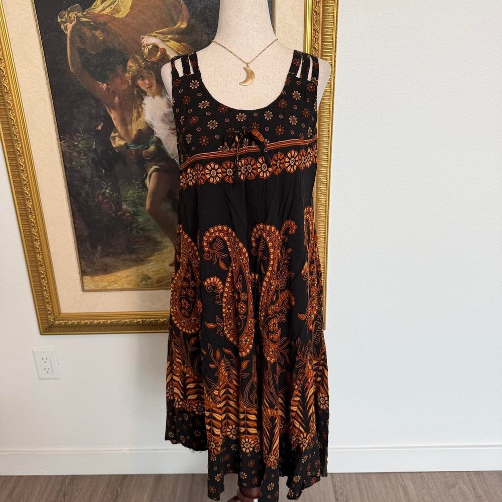 Autumn Boho Whimsi Paisley Sundress
